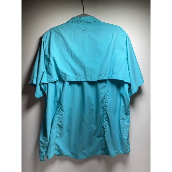 Magellan Outdoors Men’s Fish Gear Teal Shirt Relaxed Moisture Wick Sz 3XL - Picture 8 of 8